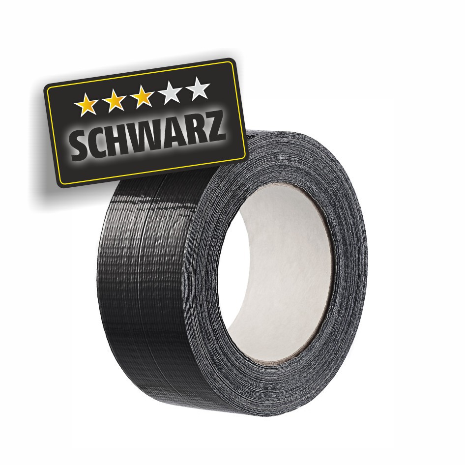 Gewebeklebeband Panzertape 48,5 mm Länge 50 m Schwarz - 4 Stück