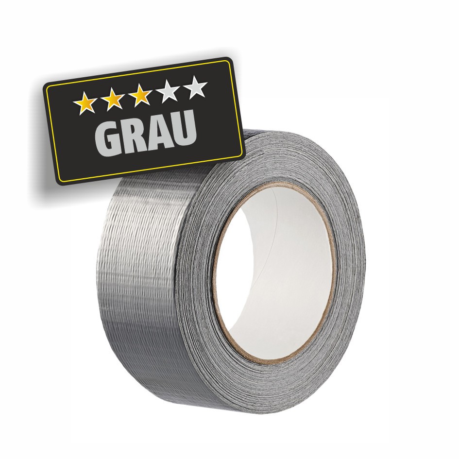 Panzertape Gewebeklebeband 48 mm x 50 Meter Silbergrau 12 Rollen