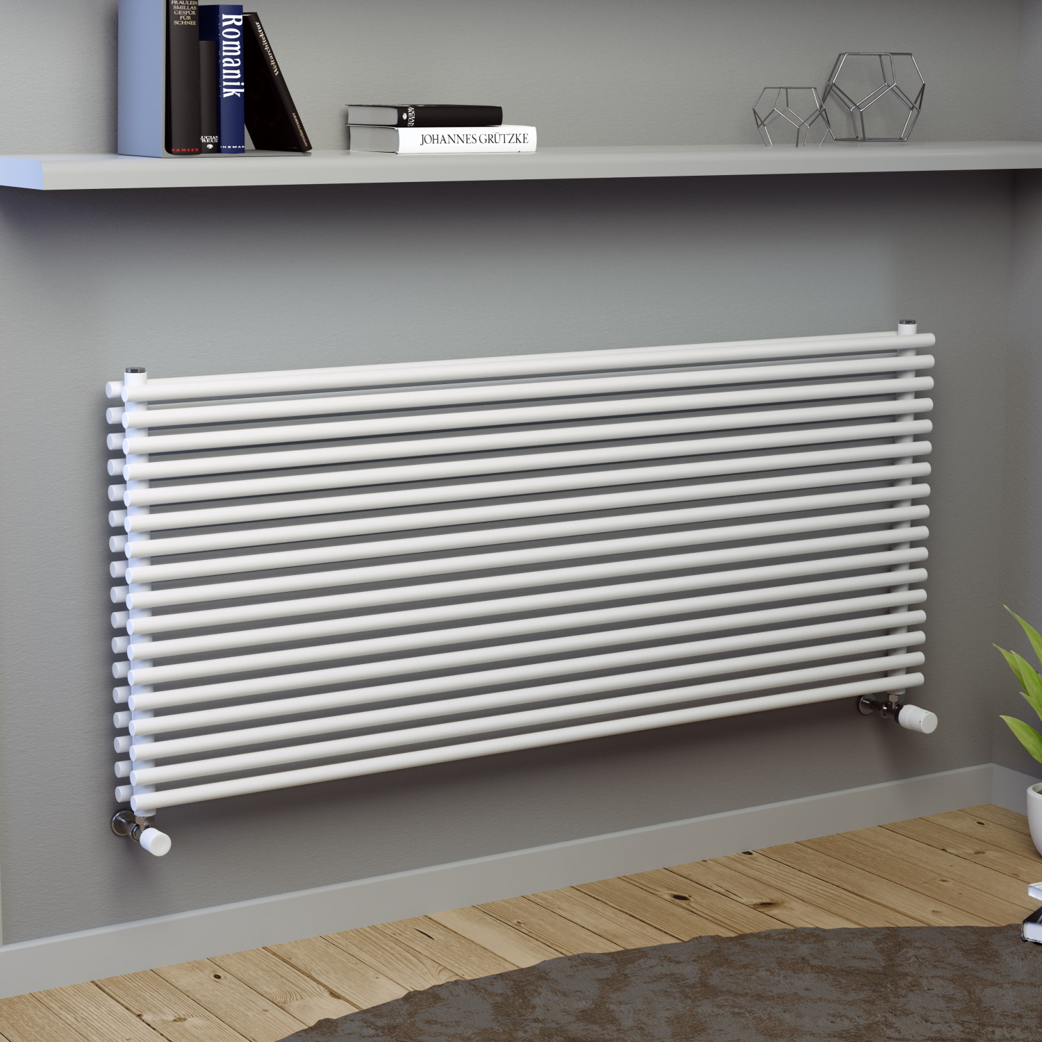 XIMAX Röhrenheizkörper, Raumheizkörper Gamba Slim Duplex horizontal, in Weiss